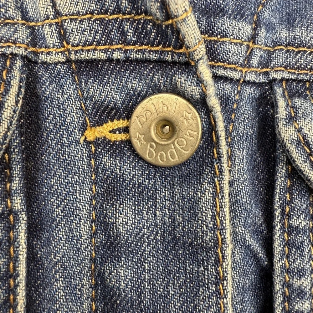 Mini Boden Denim Jacket Kids 9-10Y Blue Classic‎ Stretch Trucker Jean Coat